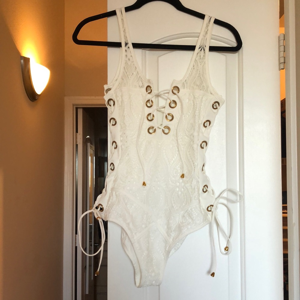 White Lace Swimsuit/Bodysuit
